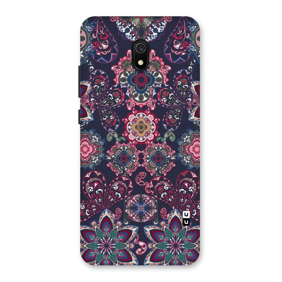 Navy Blue Bloom Pattern Back Case for Redmi 8A