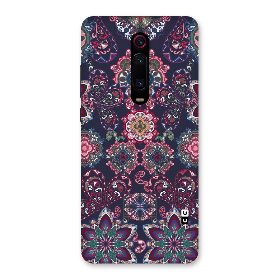 Navy Blue Bloom Pattern Back Case for Redmi K20