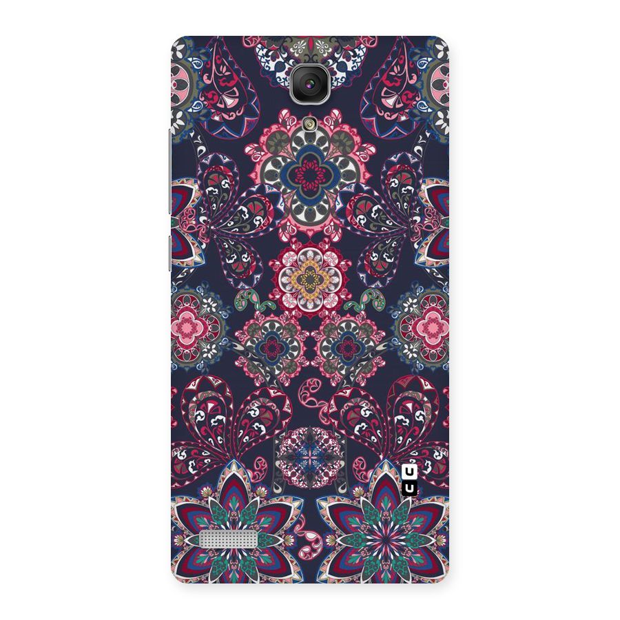 Navy Blue Bloom Pattern Back Case for Redmi Note