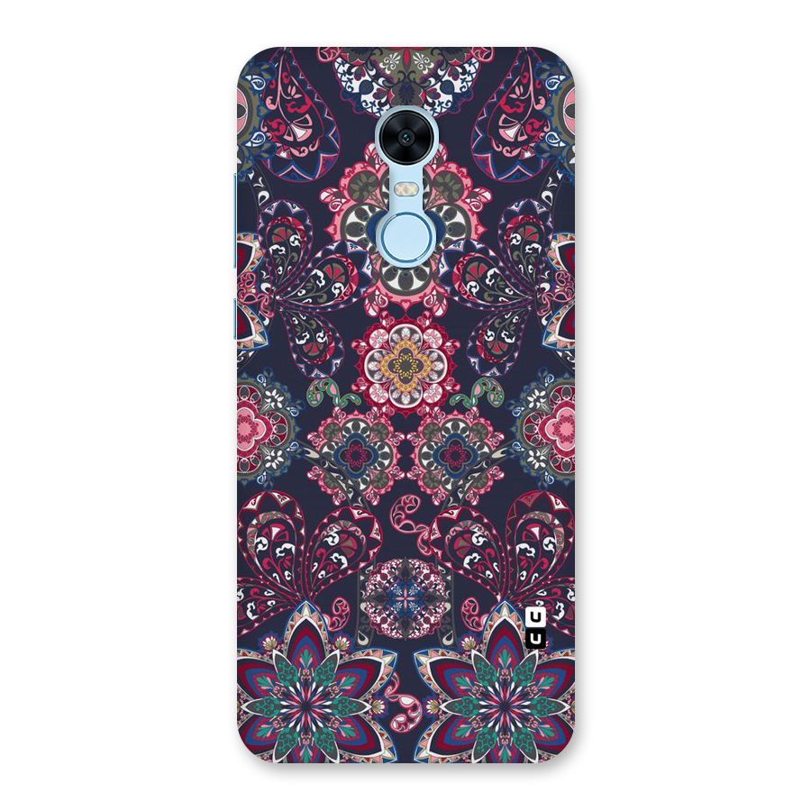 Navy Blue Bloom Pattern Back Case for Redmi Note 5