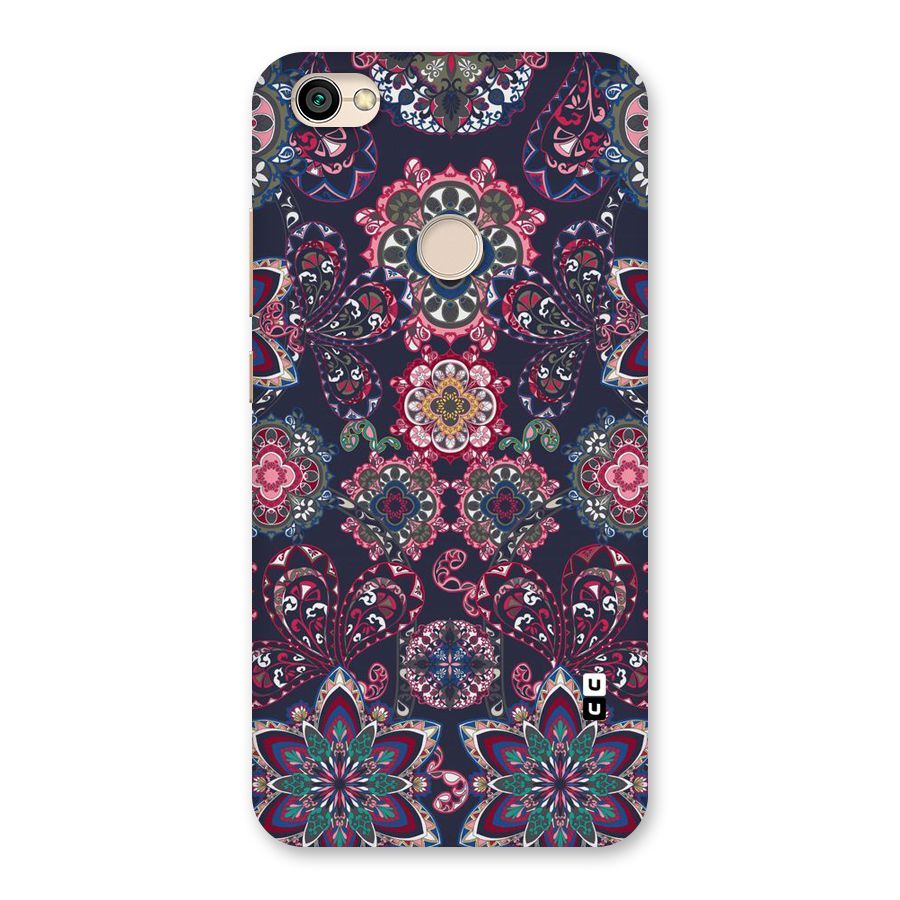 Navy Blue Bloom Pattern Back Case for Redmi Y1 2017