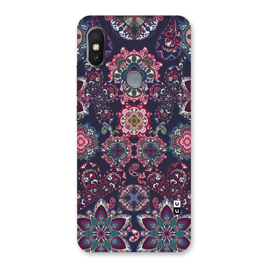 Navy Blue Bloom Pattern Back Case for Redmi Y2