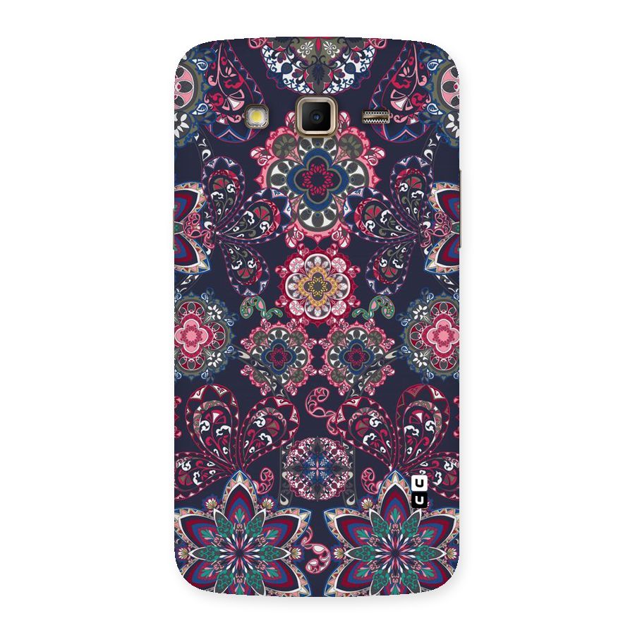 Navy Blue Bloom Pattern Back Case for Samsung Galaxy Grand 2