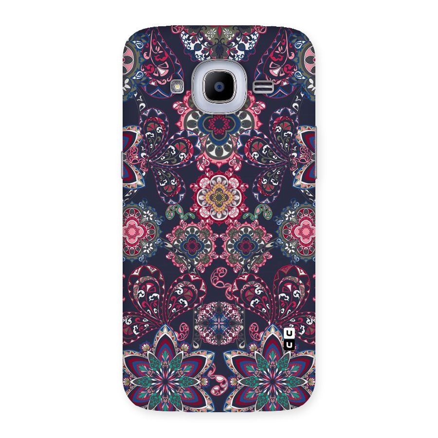 Navy Blue Bloom Pattern Back Case for Samsung Galaxy J2 Pro