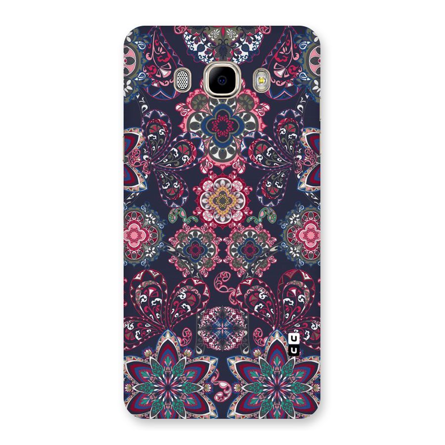 Navy Blue Bloom Pattern Back Case for Samsung Galaxy J7 2016