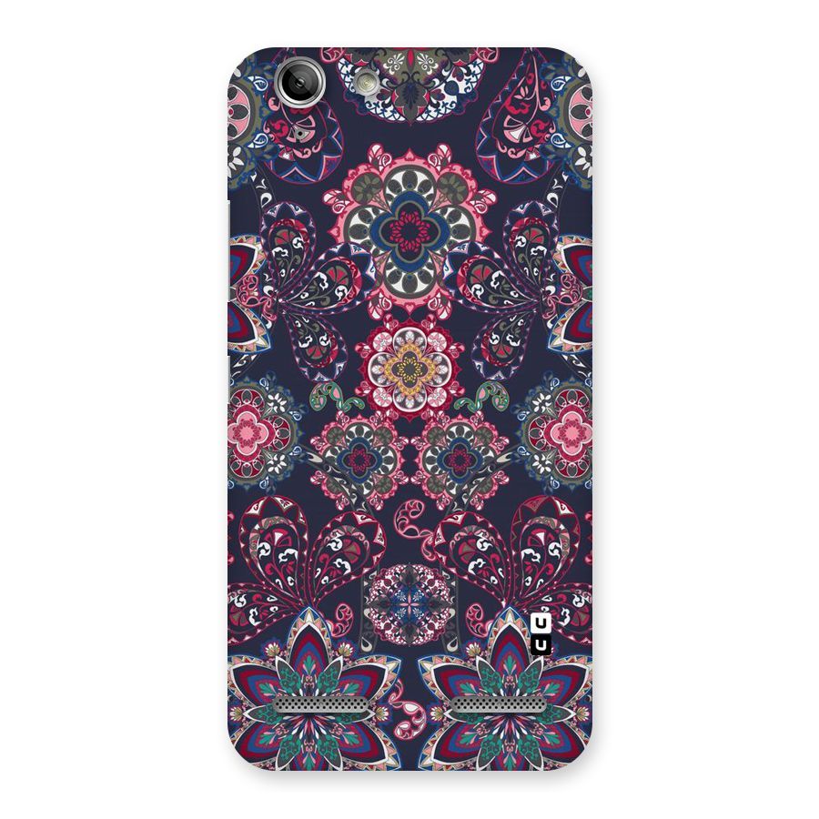 Navy Blue Bloom Pattern Back Case for Vibe K5 Plus