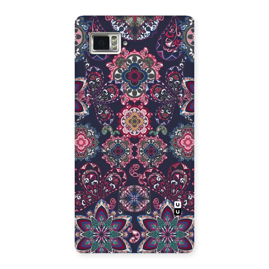 Navy Blue Bloom Pattern Back Case for Vibe Z2 Pro K920