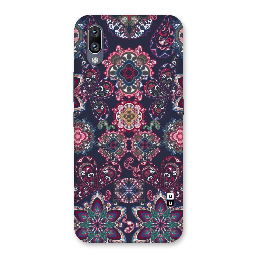Navy Blue Bloom Pattern Back Case for Vivo NEX