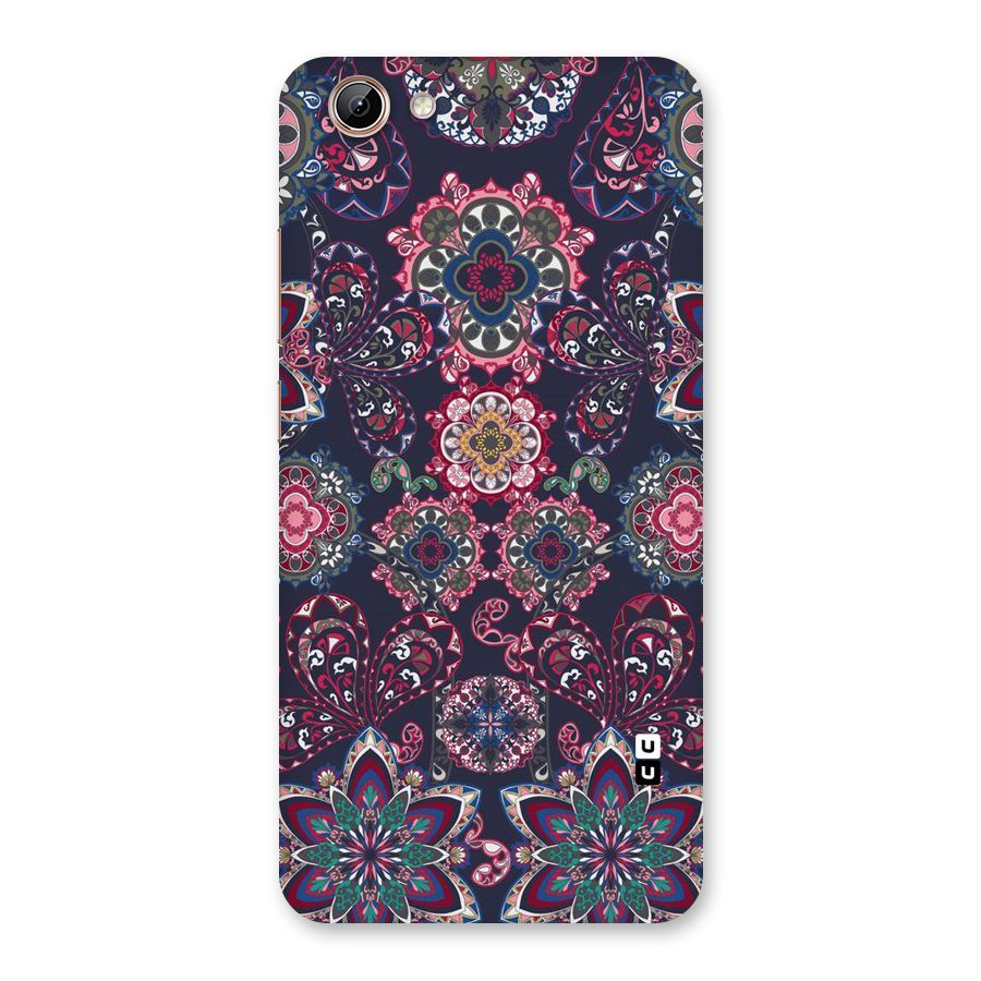 Navy Blue Bloom Pattern Back Case for Vivo Y71i