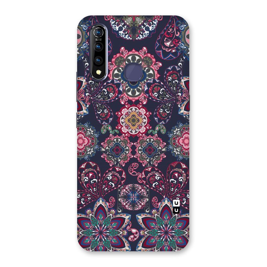 Navy Blue Bloom Pattern Back Case for Vivo Z1 Pro