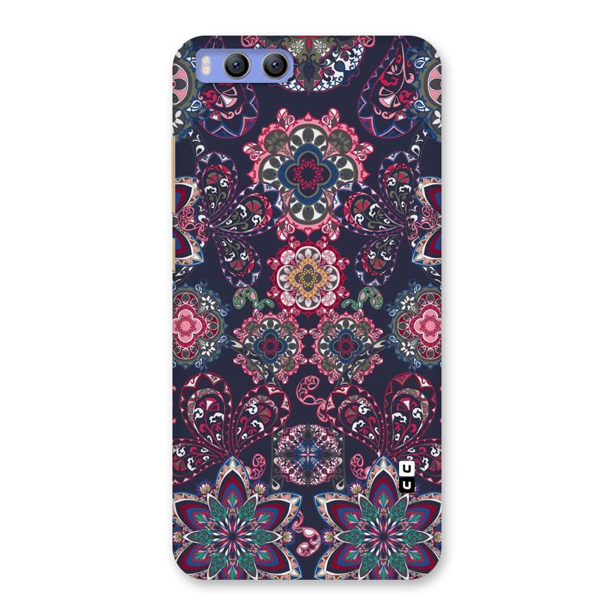Navy Blue Bloom Pattern Back Case for Xiaomi Mi 6