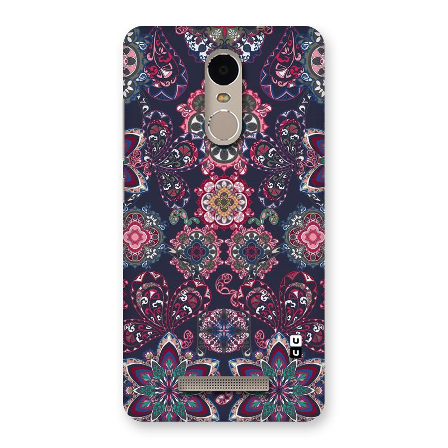 Navy Blue Bloom Pattern Back Case for Xiaomi Redmi Note 3