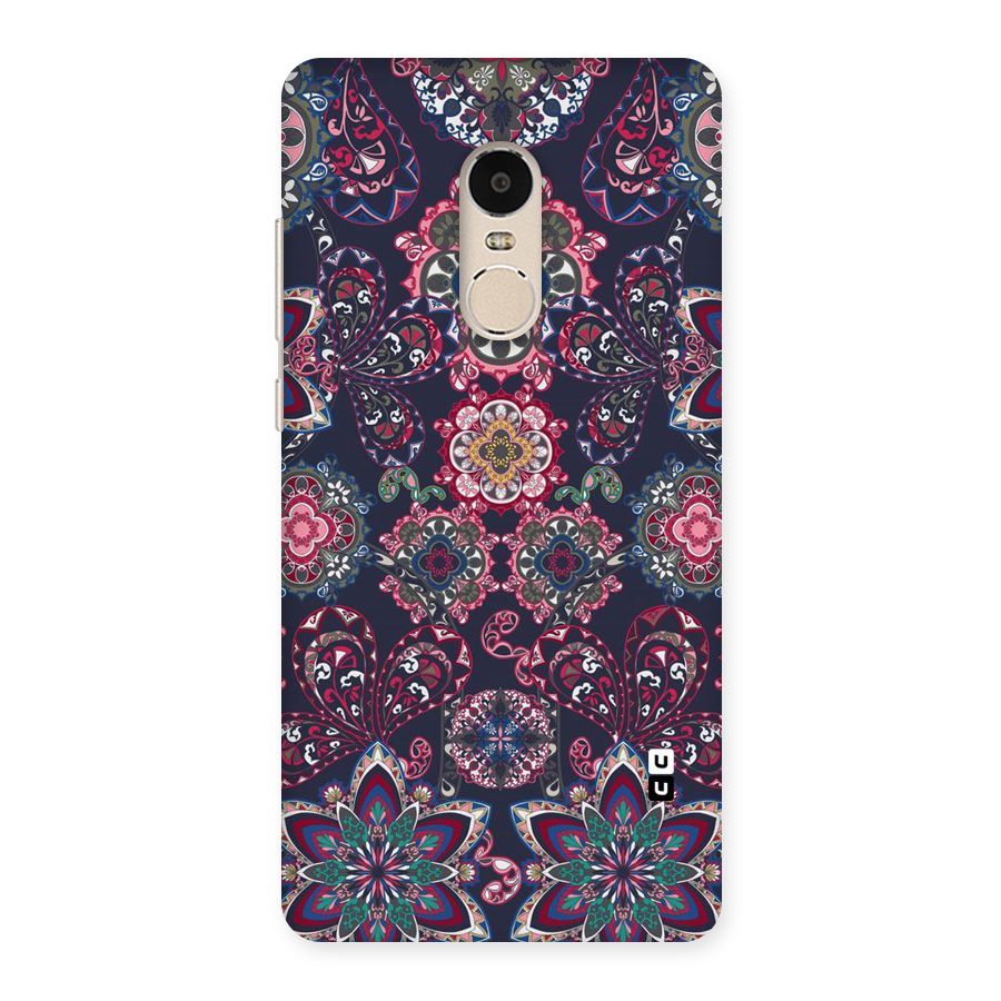 Navy Blue Bloom Pattern Back Case for Xiaomi Redmi Note 4