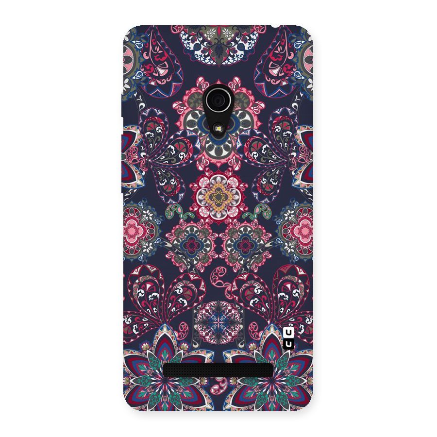 Navy Blue Bloom Pattern Back Case for Zenfone 5