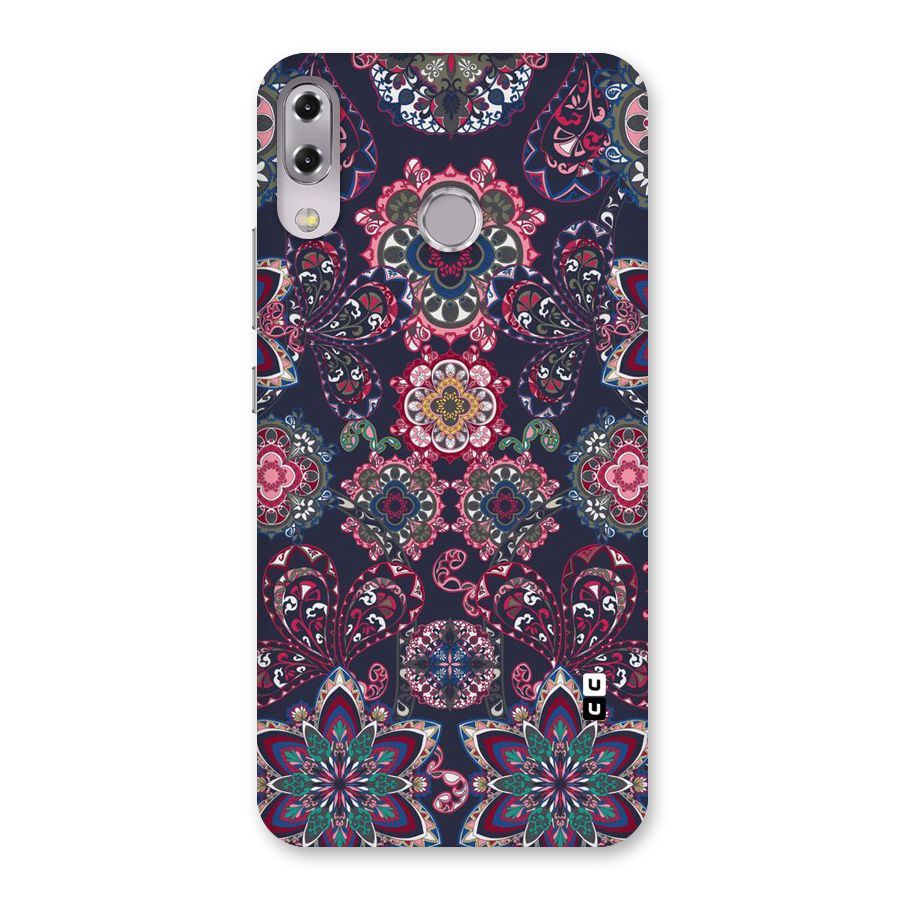 Navy Blue Bloom Pattern Back Case for Zenfone 5Z
