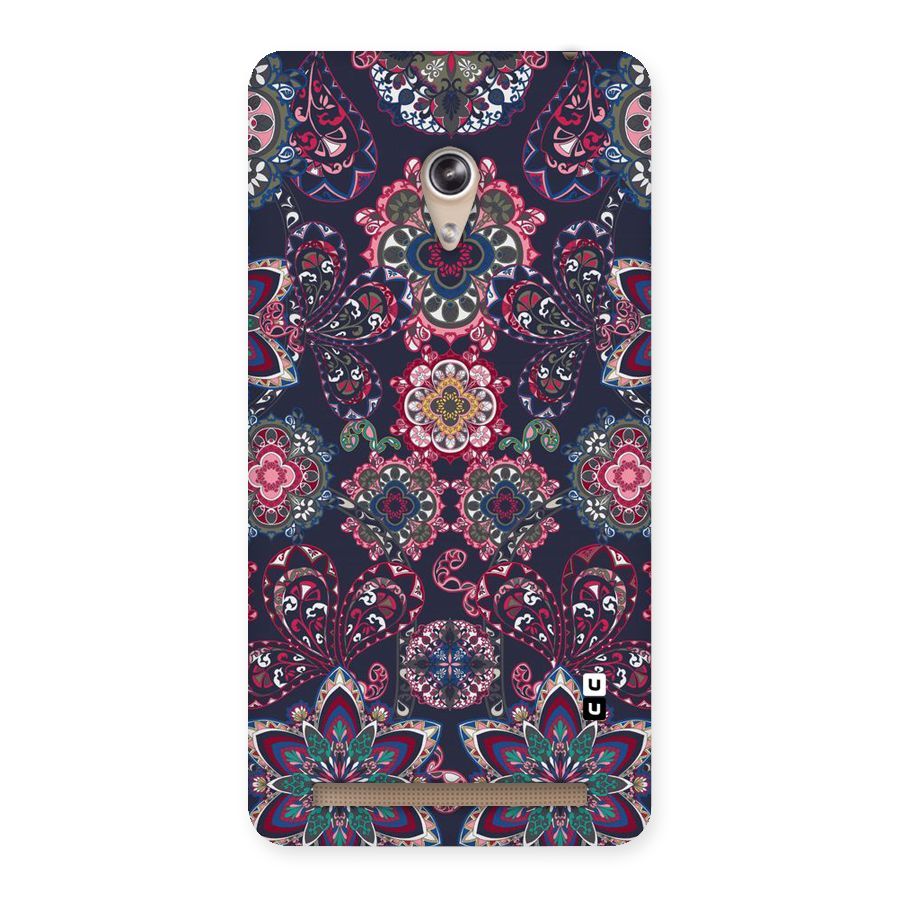 Navy Blue Bloom Pattern Back Case for Zenfone 6