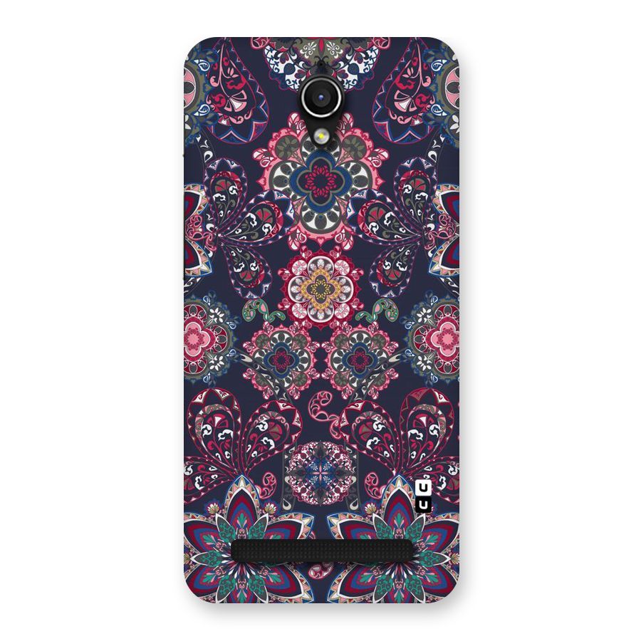 Navy Blue Bloom Pattern Back Case for Zenfone Go