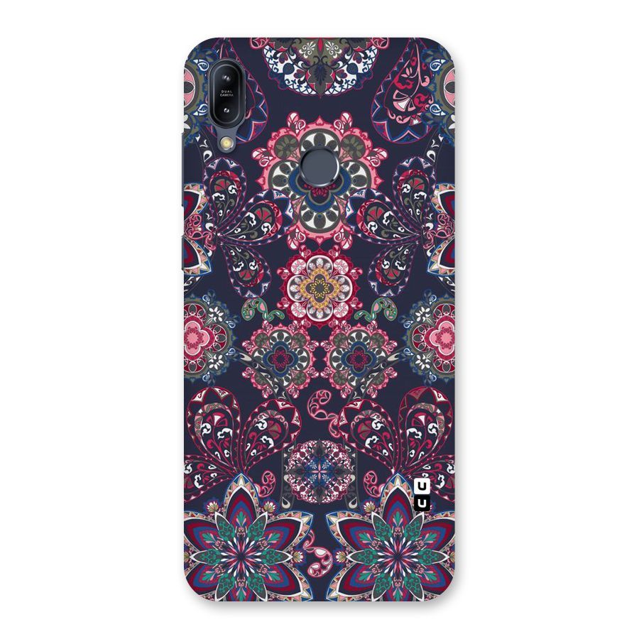 Navy Blue Bloom Pattern Back Case for Zenfone Max M2
