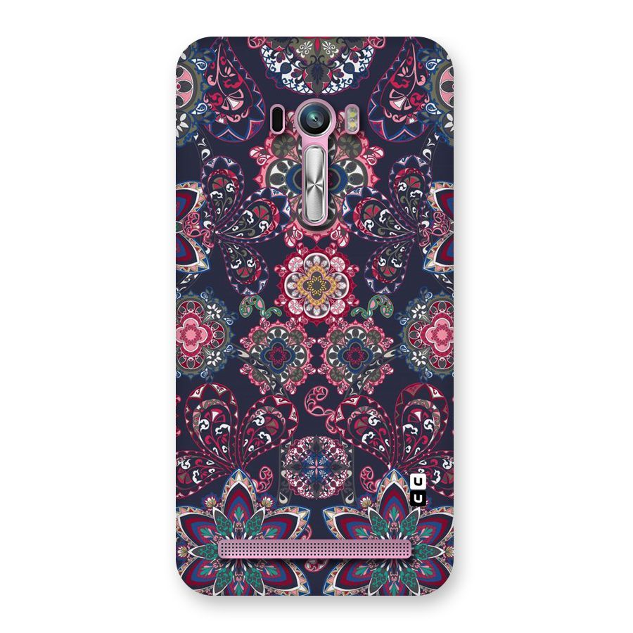 Navy Blue Bloom Pattern Back Case for Zenfone Selfie