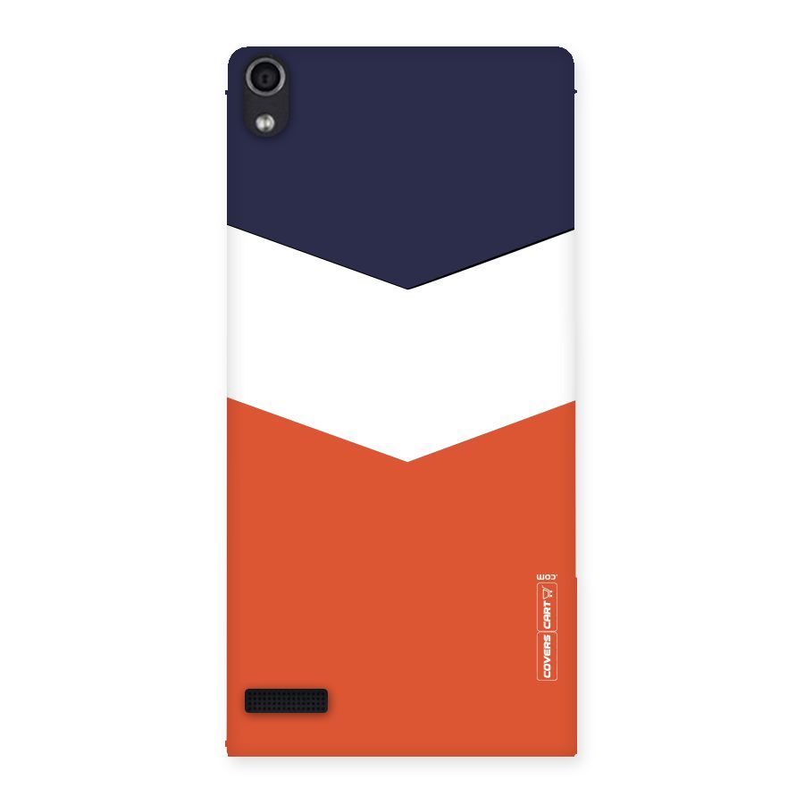 Navy Blue White Orange Arrow Back Case for Ascend P6