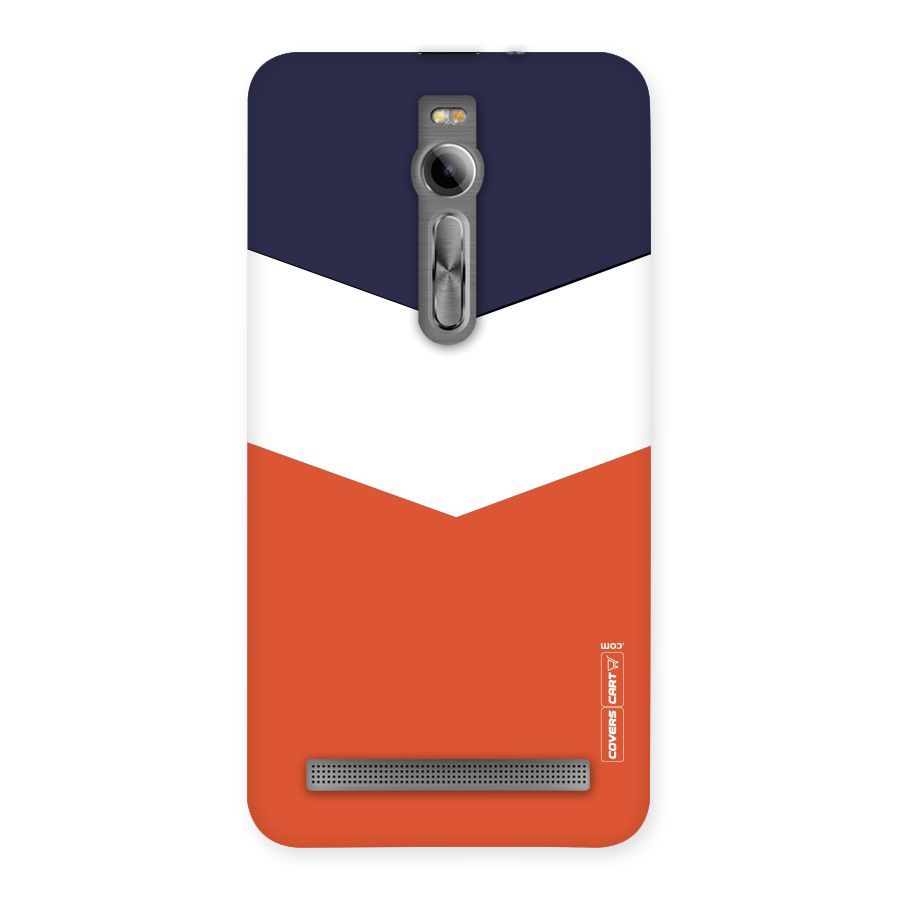 Navy Blue White Orange Arrow Back Case for Asus Zenfone 2
