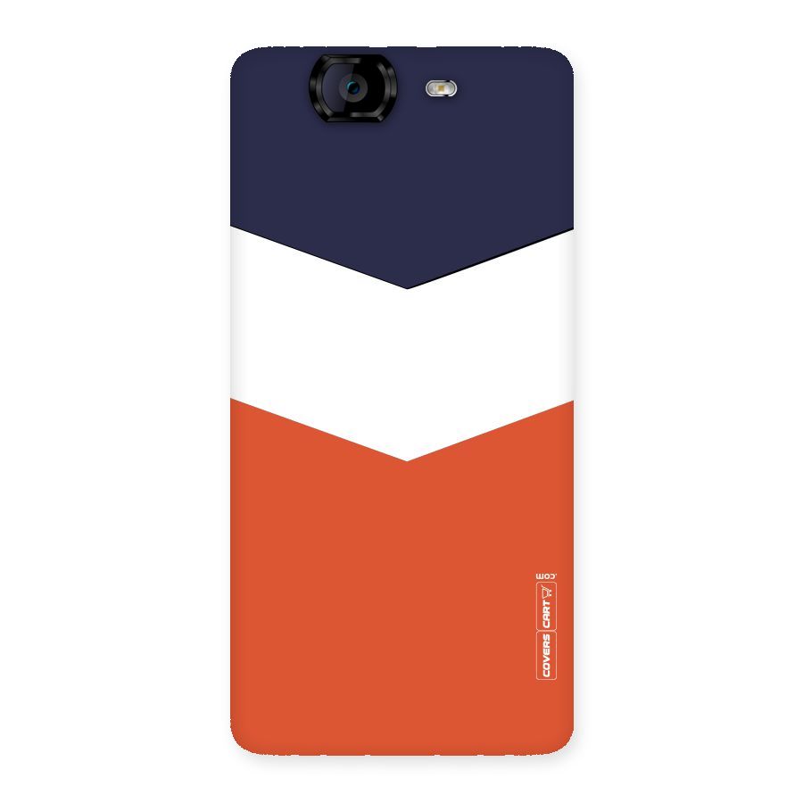 Navy Blue White Orange Arrow Back Case for Canvas Knight A350