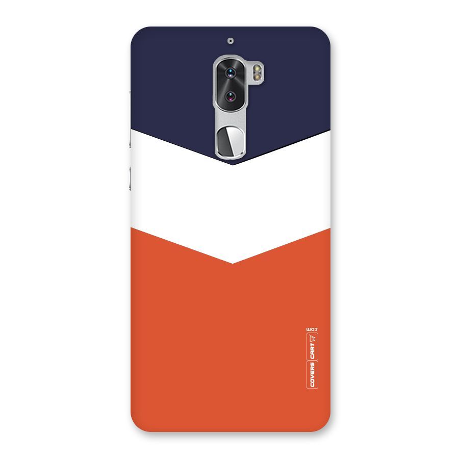 Navy Blue White Orange Arrow Back Case for Coolpad Cool 1