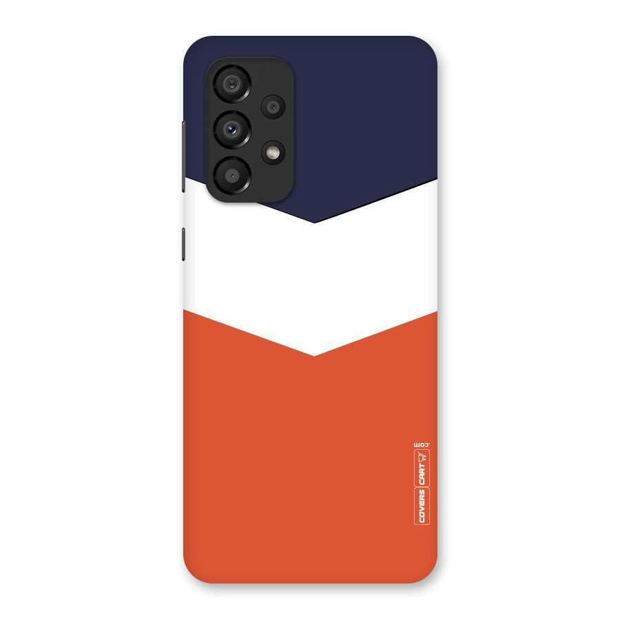 Navy Blue White Orange Arrow Back Case for Galaxy A33 5G
