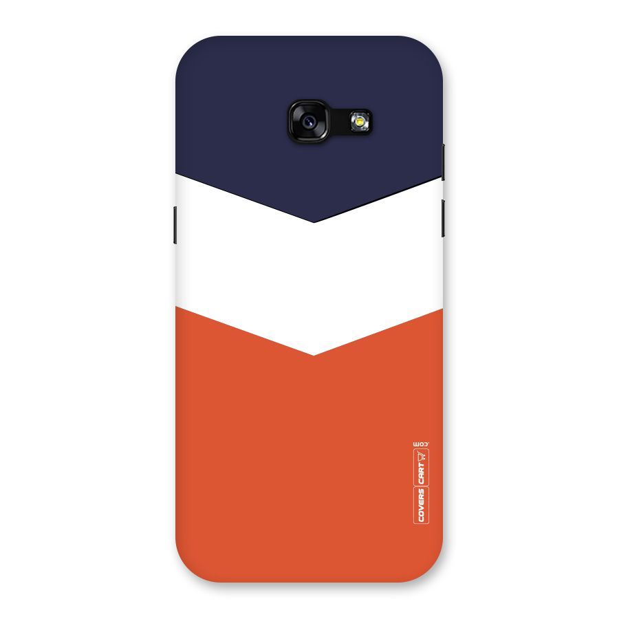 Navy Blue White Orange Arrow Back Case for Galaxy A5 2017