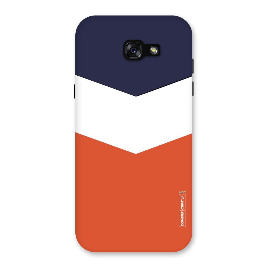 Navy Blue White Orange Arrow Back Case for Galaxy A7 (2017)