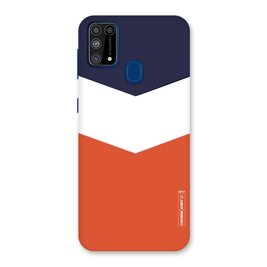 Navy Blue White Orange Arrow Back Case for Galaxy F41