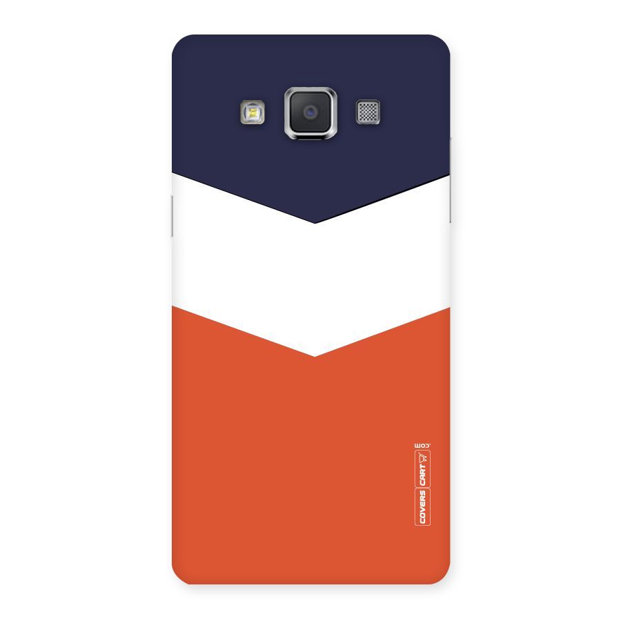 Navy Blue White Orange Arrow Back Case for Galaxy Grand Max