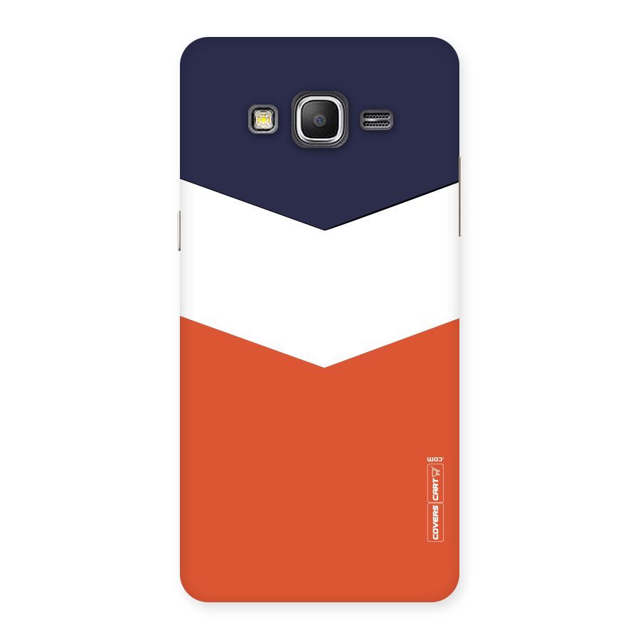 Navy Blue White Orange Arrow Back Case for Galaxy Grand Prime