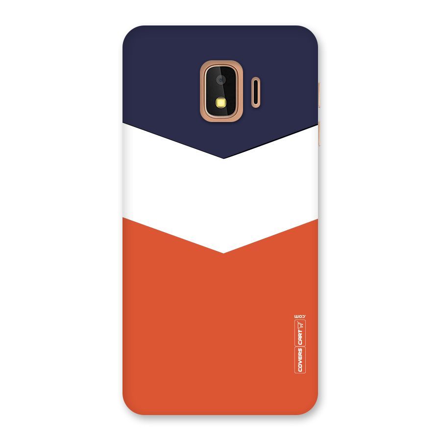 Navy Blue White Orange Arrow Back Case for Galaxy J2 Core