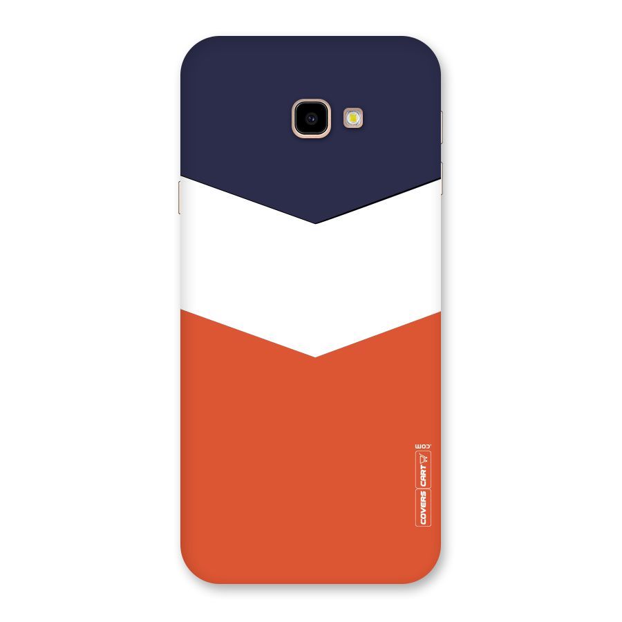 Navy Blue White Orange Arrow Back Case for Galaxy J4 Plus