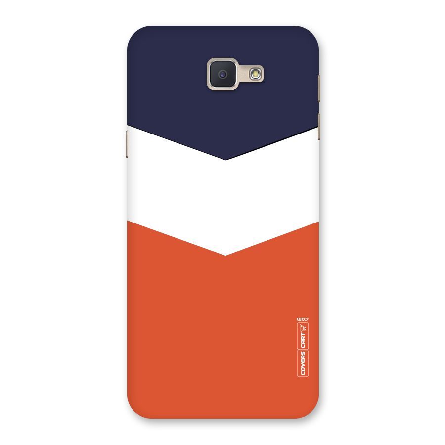 Navy Blue White Orange Arrow Back Case for Galaxy J5 Prime