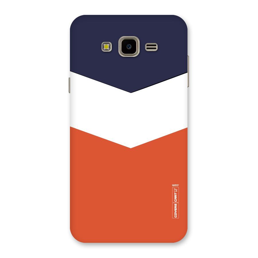 Navy Blue White Orange Arrow Back Case for Galaxy J7 Nxt
