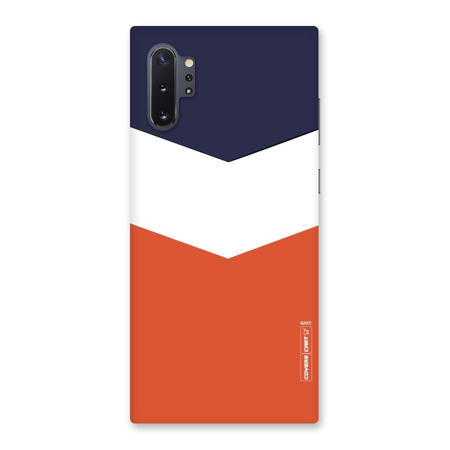 Navy Blue White Orange Arrow Back Case for Galaxy Note 10 Plus