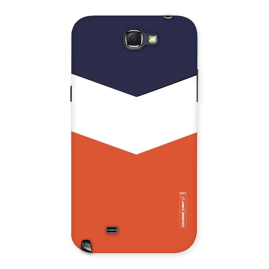 Navy Blue White Orange Arrow Back Case for Galaxy Note 2