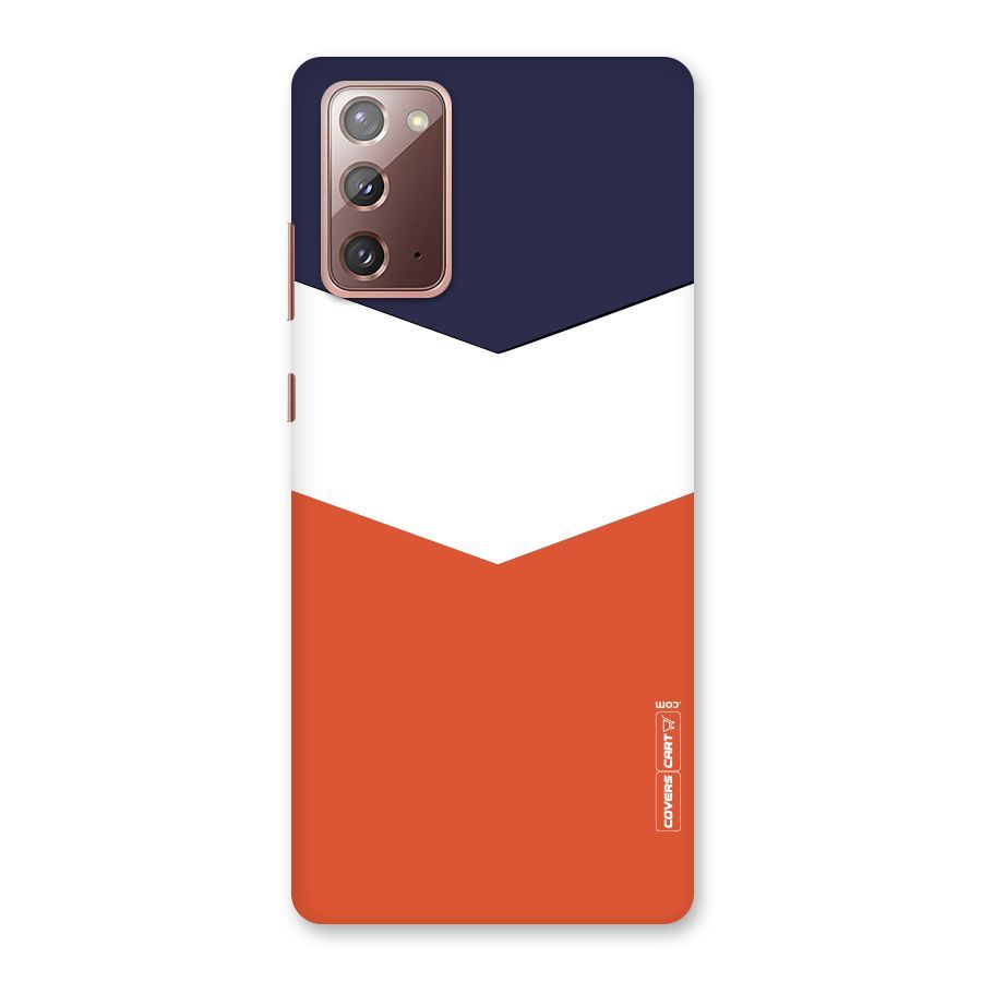 Navy Blue White Orange Arrow Back Case for Galaxy Note 20