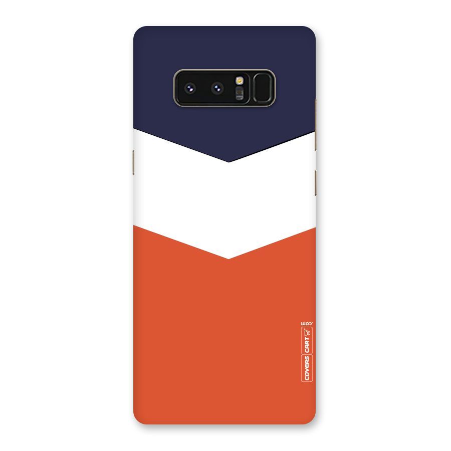 Navy Blue White Orange Arrow Back Case for Galaxy Note 8