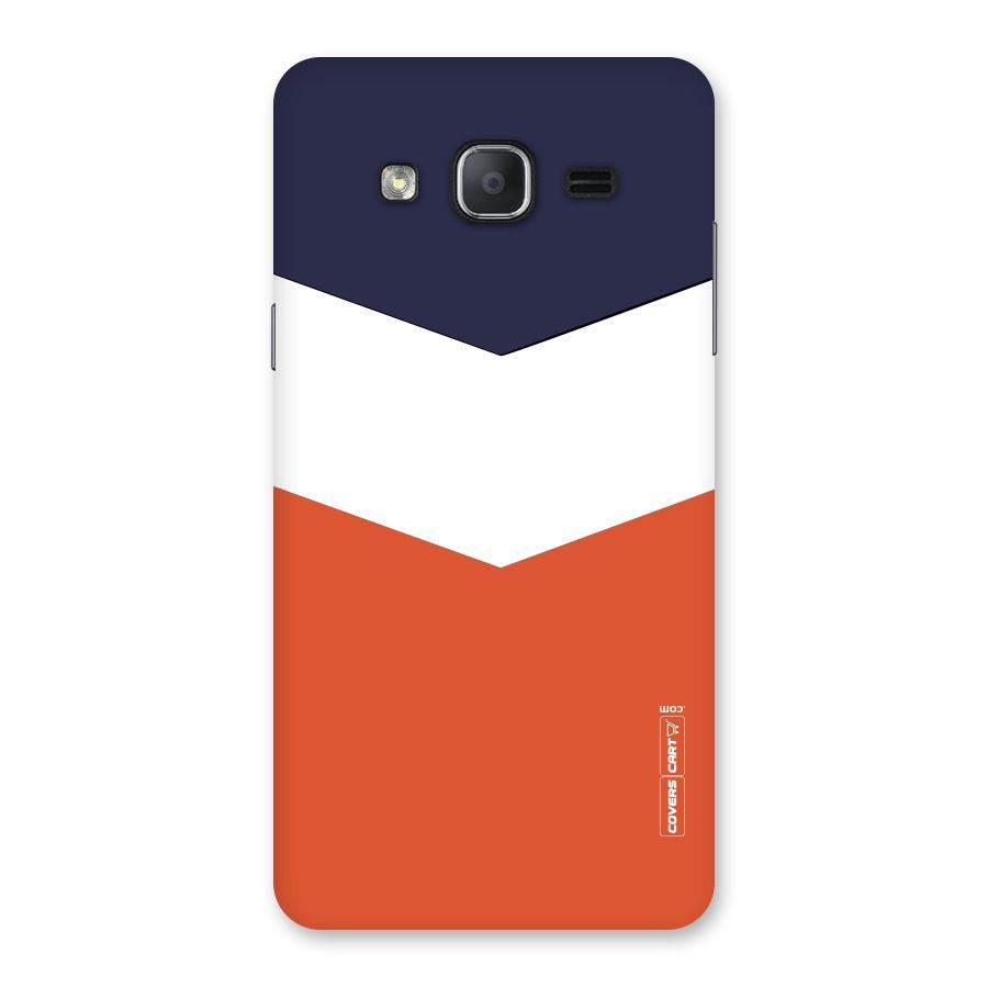 Navy Blue White Orange Arrow Back Case for Galaxy On7 2015