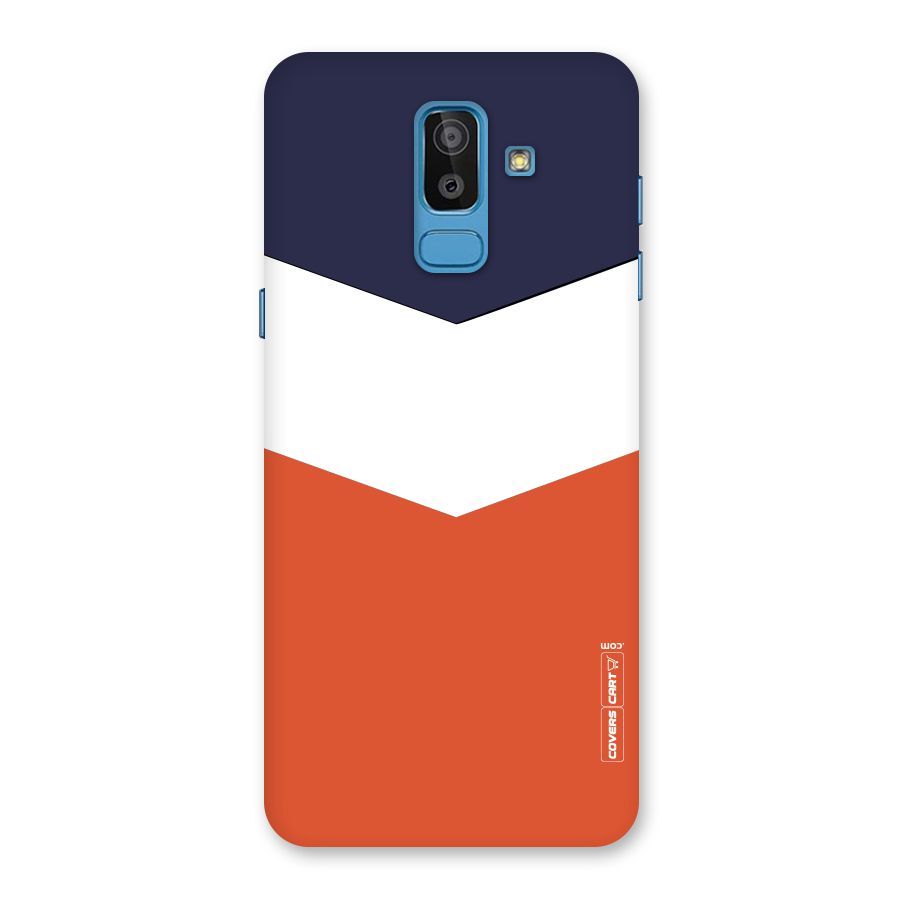 Navy Blue White Orange Arrow Back Case for Galaxy On8 (2018)