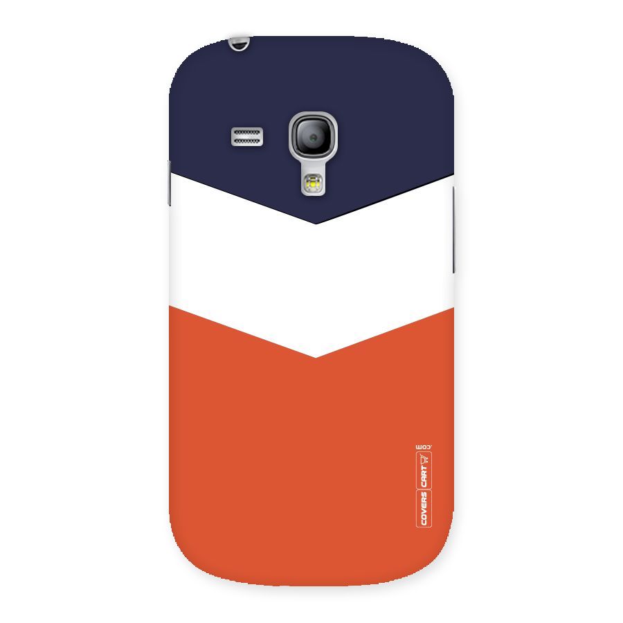 Navy Blue White Orange Arrow Back Case for Galaxy S3 Mini