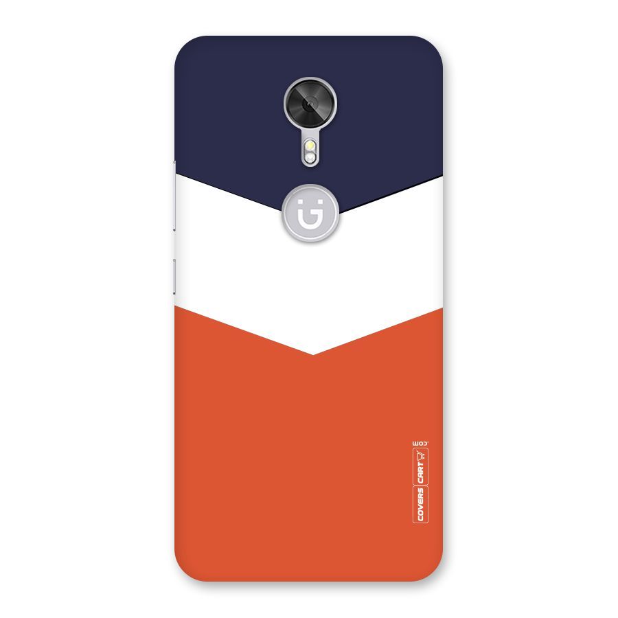 Navy Blue White Orange Arrow Back Case for Gionee A1