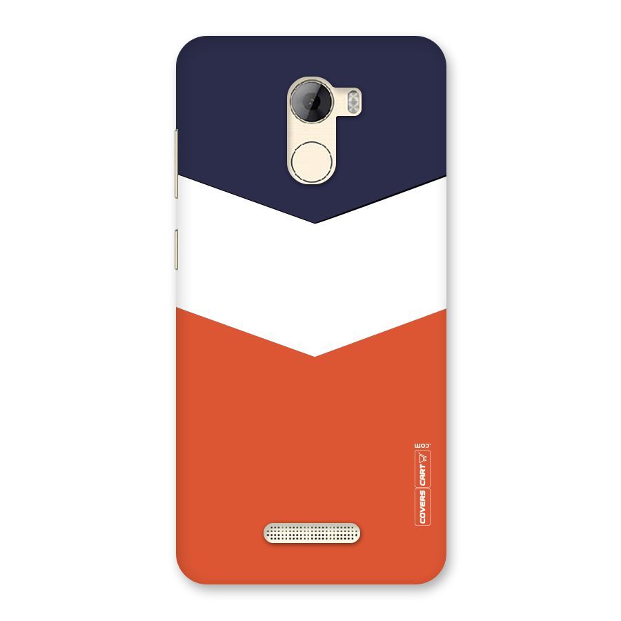 Navy Blue White Orange Arrow Back Case for Gionee A1 LIte