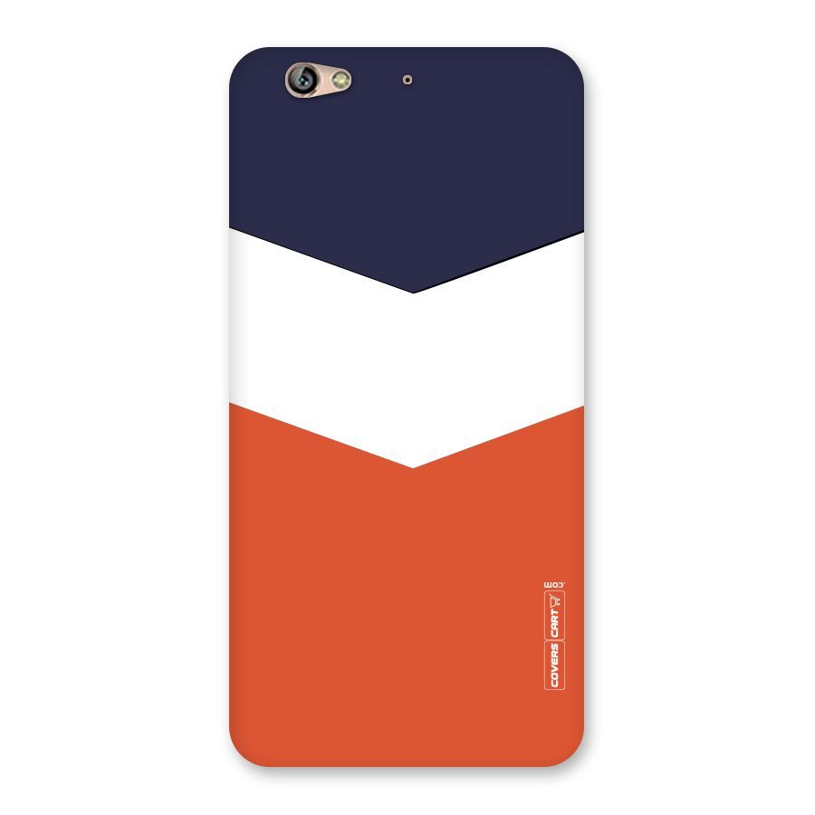 Navy Blue White Orange Arrow Back Case for Gionee S6