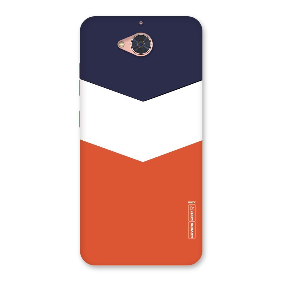 Navy Blue White Orange Arrow Back Case for Gionee S6 Pro