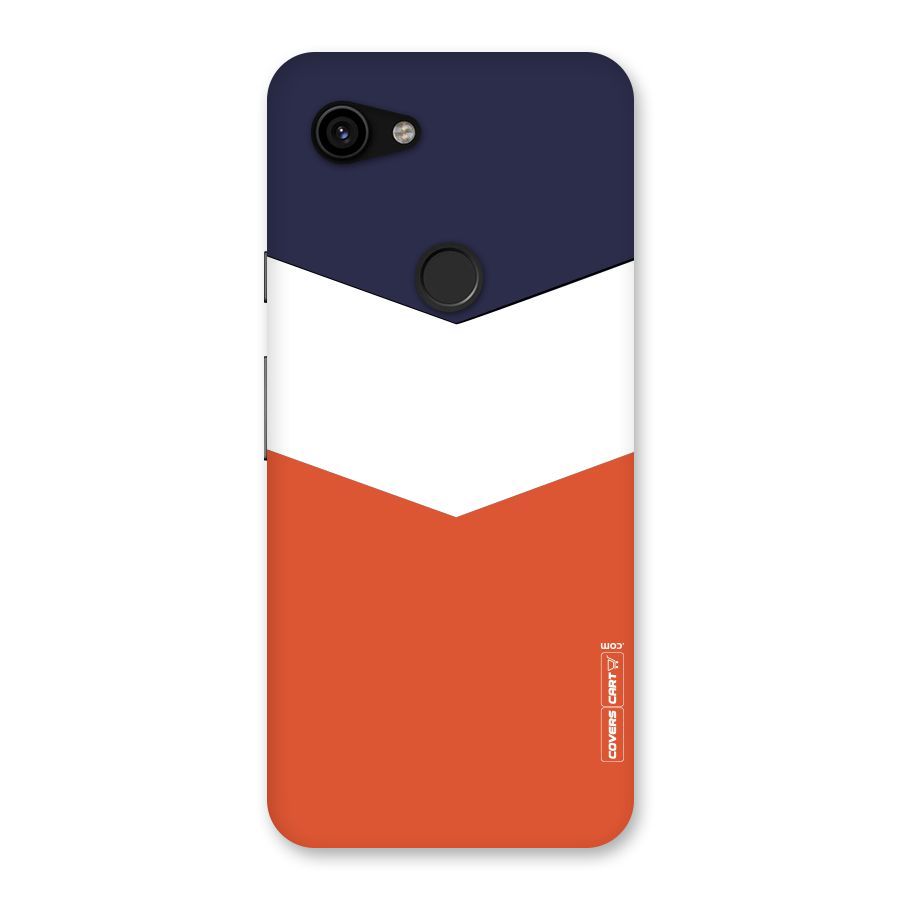 Navy Blue White Orange Arrow Back Case for Google Pixel 3a