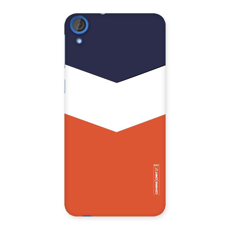 Navy Blue White Orange Arrow Back Case for HTC Desire 820
